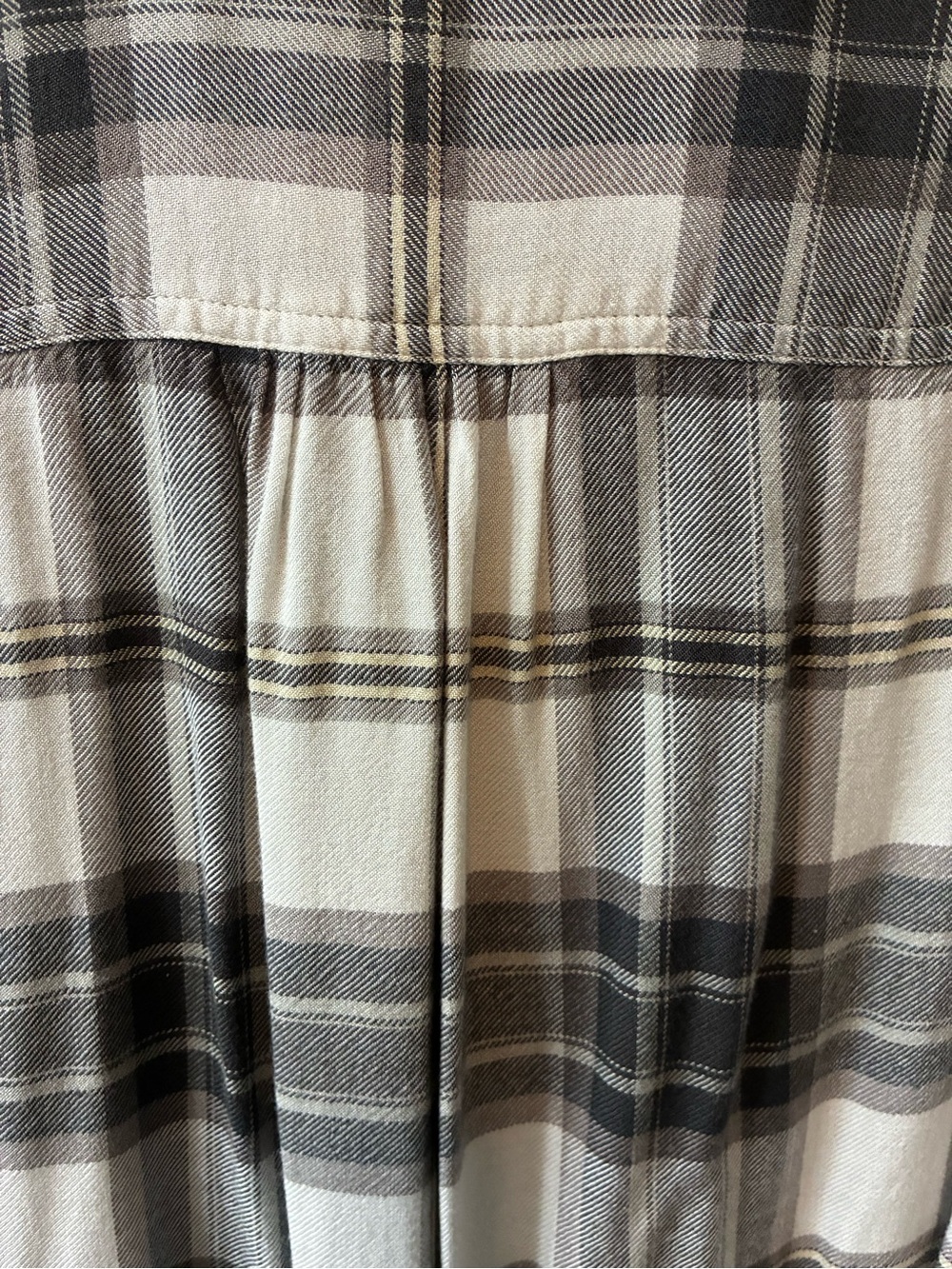 Lucky Brand Cloud Plaid Lightweight Boyfriend Flannel with Chest Pocket. XL - Picture 8 of 16